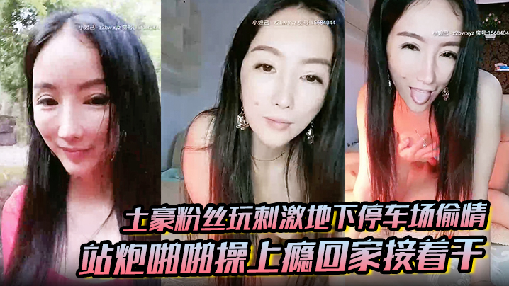 土豪粉丝玩刺激地下停车场偷情站炮啪啪操上瘾回家接着干