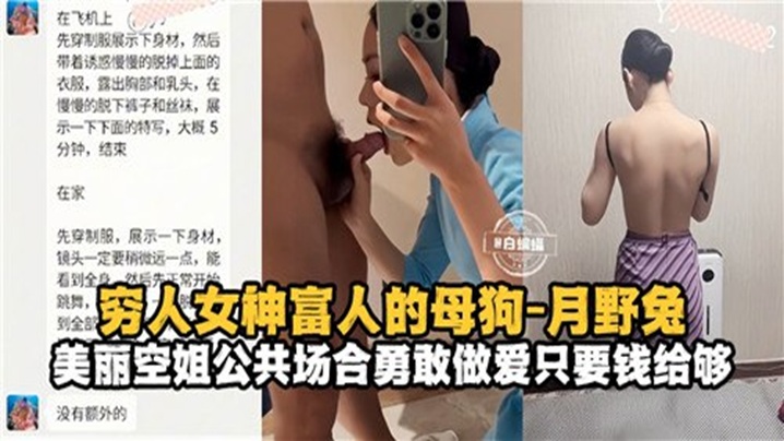 穷人女神富人的母狗_月野兔，美丽空姐公共场合勇敢做爱只要钱给够